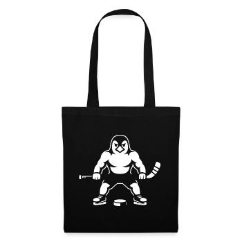 Hockey Penguin Silhouette Minimalist Strong - Tote Bag - black - Front