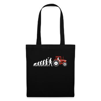 Evolution Farmer Farmer Tractor - Tote Bag - black - Front
