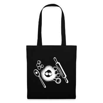 Baking Ingredients Drawing - Tote Bag - black - Front