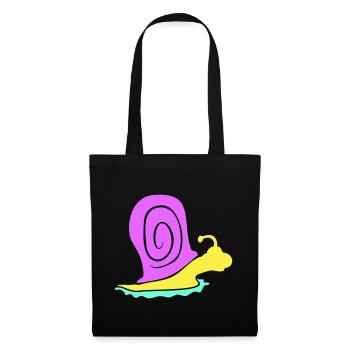 snail shell snail colorful cute silhouette cool - Tote Bag - black - Front