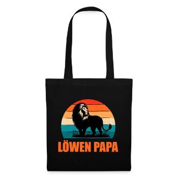Dad-to-be LION DAD Retro Funny - Tote Bag - black - Front