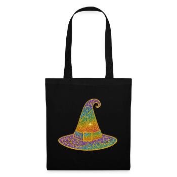Colorful sparkling witch hat - Tote Bag - black - Front