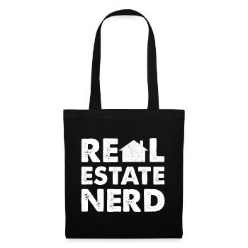 Nerd de l’immobilier - Sac en tissu - noir - Devant