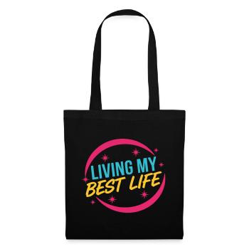 Living My Best Life - Success Mindset Pink - Tote Bag - black - Front