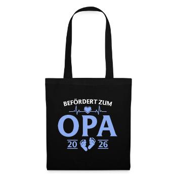 Promu grand-père 2026 - Sac en tissu - noir - Devant