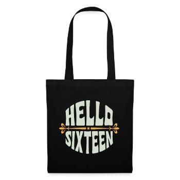 Bonjour Sixteen 16 Years Retro - Sac en tissu - noir - Devant