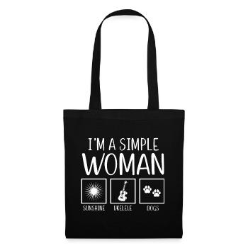 Hawaiian Ukulele Uke I'm A Simple - Tote Bag - black - Front