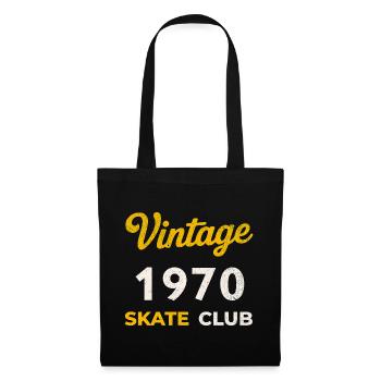 Vintage 1970's Skate Club Retro Birth Year Gift - Tote Bag - black - Front