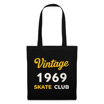 Vintage 1969 Skate Club Retro Geburtsjahr Geschenk - Stoffbeutel - Schwarz - Vorne