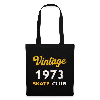 Vintage 1973 Skate Club Retro Geburtsjahr - Stoffbeutel - Schwarz - Vorne