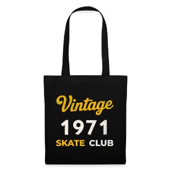 Vintage 1971 Skate Club Retro Birth Year Gift - Tote Bag - black - Front