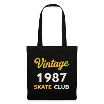 Vintage 1987 Skate Club Retro Birth Year Gift - Tote Bag - black - Front