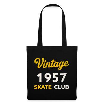 Vintage 1957 Skate Club Retro Birth Year Gift - Tote Bag - black - Front