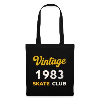 Vintage 1983 Skate Club Retro Birth Year Gift - Tote Bag - black - Front