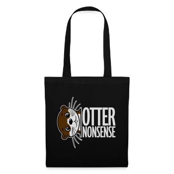 Otter Nonsense Lustig Wortspiel Otter Liebe Spruch - Stoffbeutel - Schwarz - Vorne