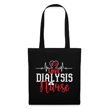 Love Dialysis Nurse Heartbeat - Tote Bag - black - Front