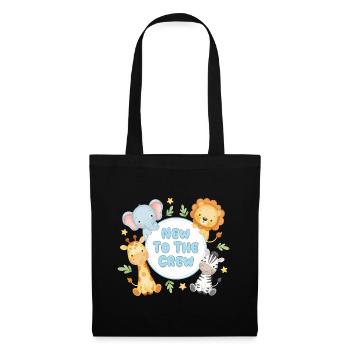 Bébés nouveau-nés animaux de safari nouveaux dans l’équipage - Sac en tissu - noir - Devant
