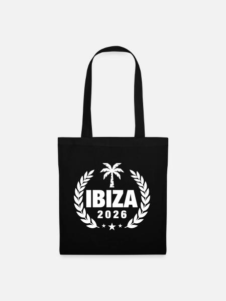 Ibiza 2026 Palme - Stoffbeutel - Schwarz