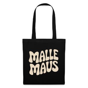Mallemaus JGA Frauen Mallorca Fan Party Malle Maus - Stoffbeutel - Schwarz - Vorne