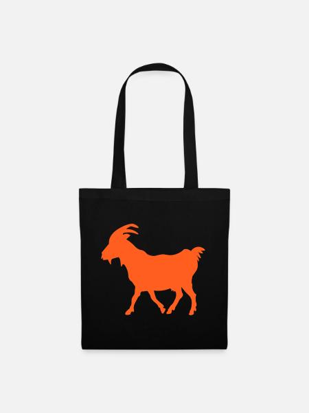 Ziege orange GOAT - Stoffbeutel - Schwarz