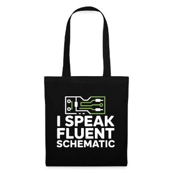 Je parle couramment la technologie des schémas circuités - Sac en tissu - noir - Devant