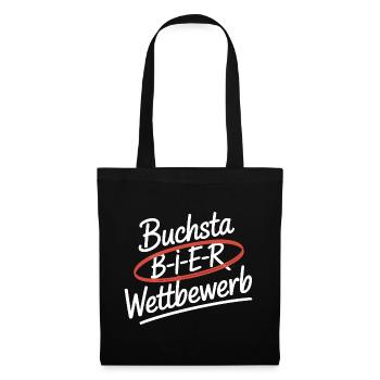 Bier Buchstabierwettbewerb Malle Party JGA Herren - Stoffbeutel - Schwarz - Vorne
