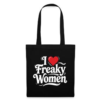 J’ai le cœur des femmes freaky (Tee des femmes un peu déjantées) - Sac en tissu - noir - Devant