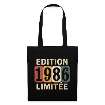 1986 Limited Edition Vintage - Stoffbeutel - Schwarz - Vorne