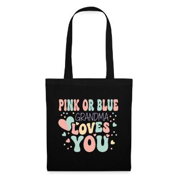Geschlechterenthüllung Oma Pink oder Blau Team Pink Baby - Stoffbeutel - Schwarz - Vorne