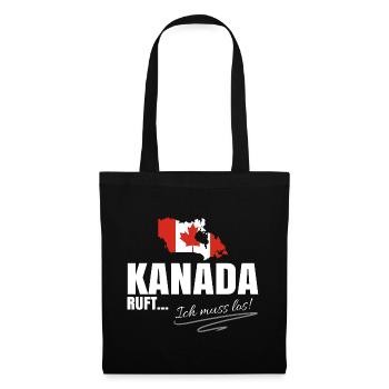 Kanada Auswandern - Stoffbeutel - Schwarz - Vorne