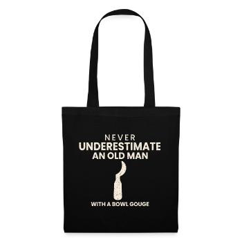 Drechseln Geschenk Drechsler Opa Papa Lustig - Stoffbeutel - Schwarz - Vorne