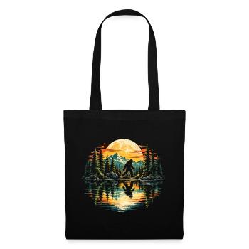 Bigfoot Mountain Lake Sonnenuntergangsnatur - Stoffbeutel - Schwarz - Vorne