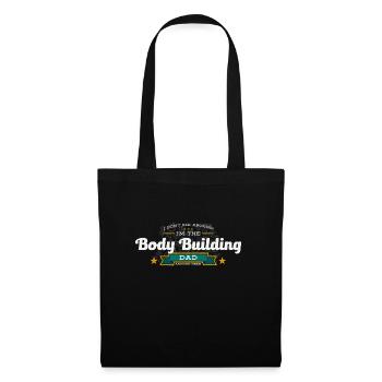 Body Building Dad Vater Shirt Geschenk Idee - Stoffbeutel - Schwarz - Vorne