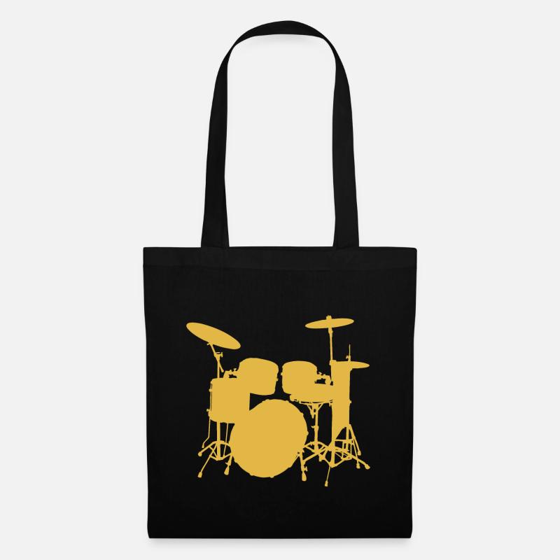 Batteur de Pop Art. Kit de percussions Cadeaux Rock 'N' Roll - Sac en tissu - noir