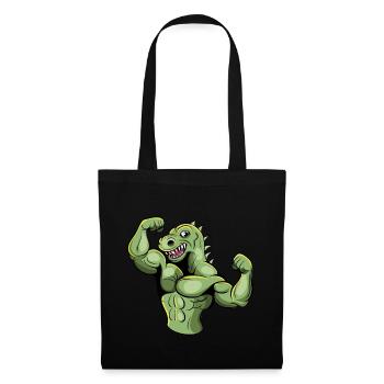 Muscle T-Rex - Dinosaur Tyrannosaurus Rex Gym - Tote Bag - black - Front