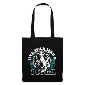 Tiger - Stoffbeutel - Schwarz - Vorne