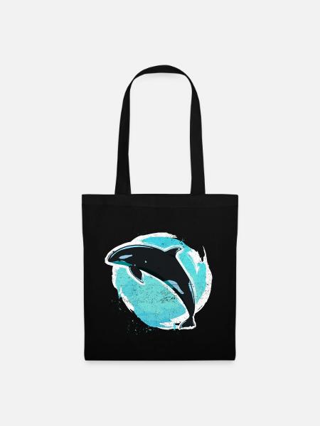 Vintage killer whale killer whale - Tote Bag - black