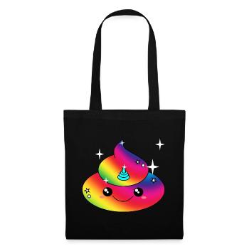 Poopicorn Poop Unicorn Poo Shirt Gift - Tote Bag - black - Front