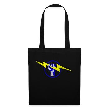 bolt & fist cerclé - Sac en tissu - noir - Devant