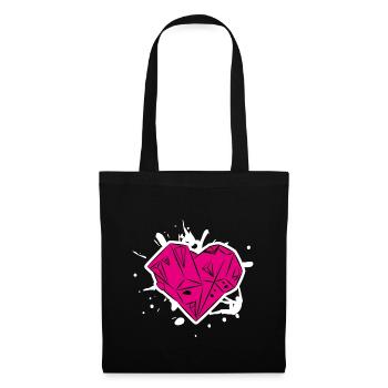 Climbing bouldering heart ladies T-shirt - Tote Bag - black - Front