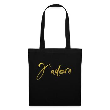 j'adore kiss gold - Sac en tissu - noir - Devant