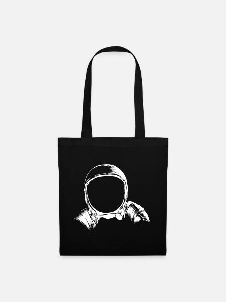 Astronauten Helm - Stoffbeutel - Schwarz