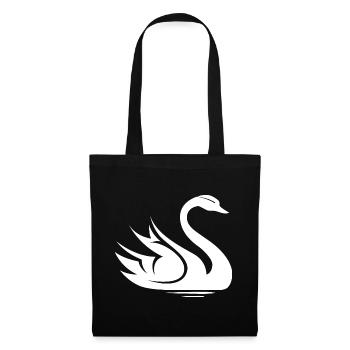 Swan Symbol Illustration Water Lake Nature Animals - Tote Bag - black - Front