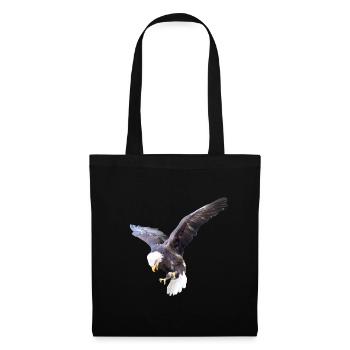 L’aigle en piqué - Sac en tissu - noir - Devant