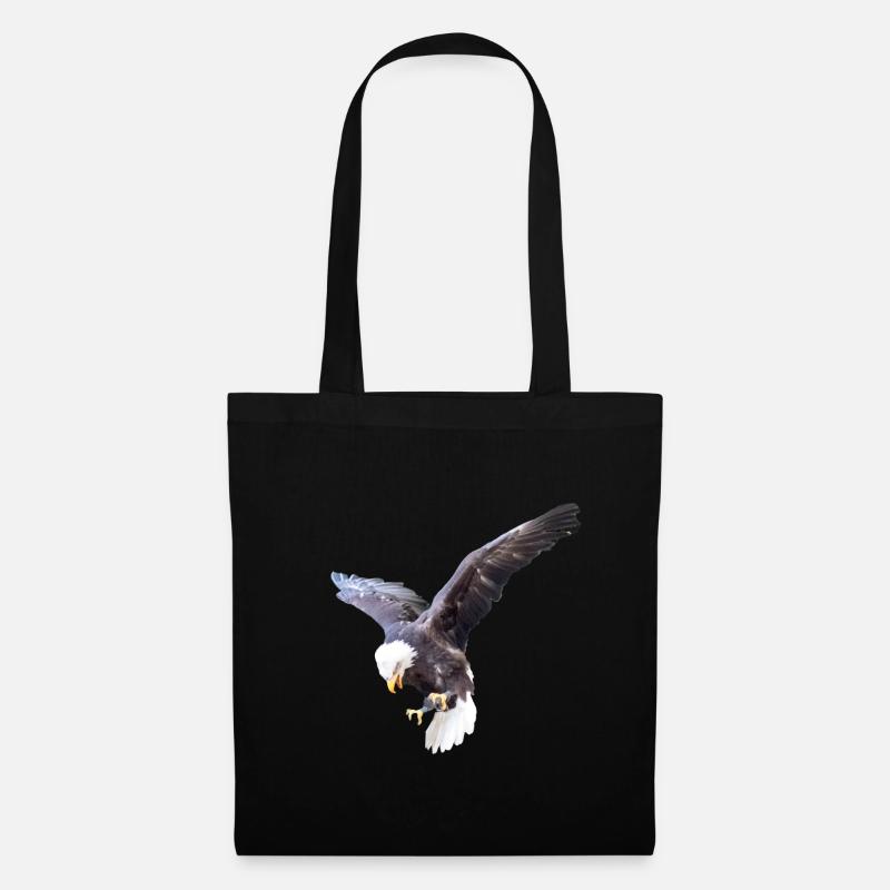 Adler im Sturzflug - Stoffbeutel - Schwarz