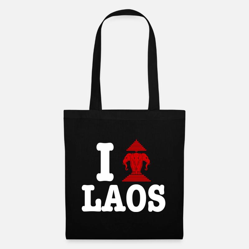 Ich Erawan (Liebe) Laos - Stoffbeutel - Schwarz