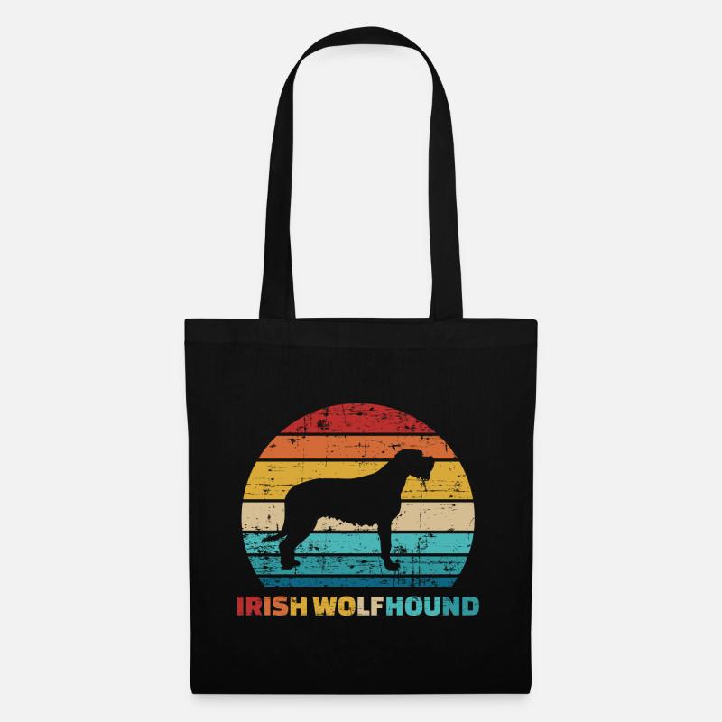 Irischer Wolfshund - Stoffbeutel - Schwarz