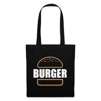 Burger Hamburger Fastfood Food - Tote Bag - black - Front