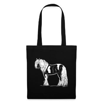 cheval - Sac en tissu - noir - Devant
