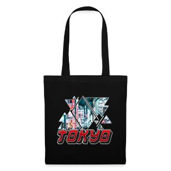 Tokyo Tokyo Japon Asie Asie Ville d’Asie Skyline Police - Sac en tissu - noir - Devant